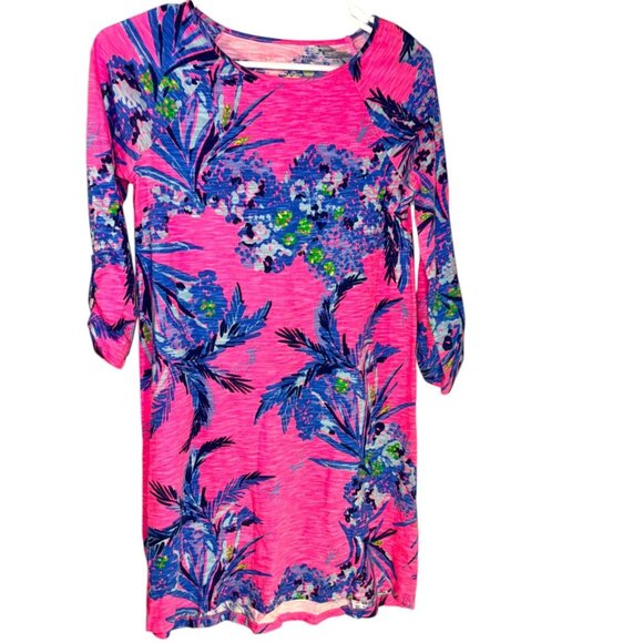 Lilly Pulitzer Womens Pink Floral 3/4 Sleeve Dress Size XSmall - Picture 2 of 7